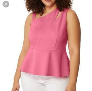 NEW Rebel Pink 3X Top One Shoulder